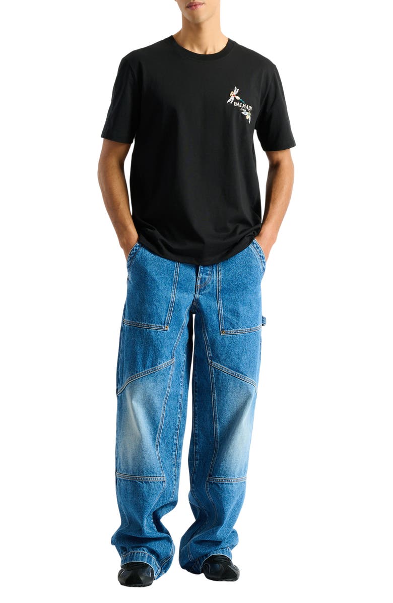 Balmain Blue denim carpenter jeans, Main, color,
