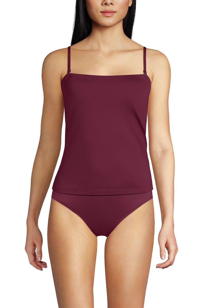 Lands' End Bandeau Tankini Top, Alternate, color, 