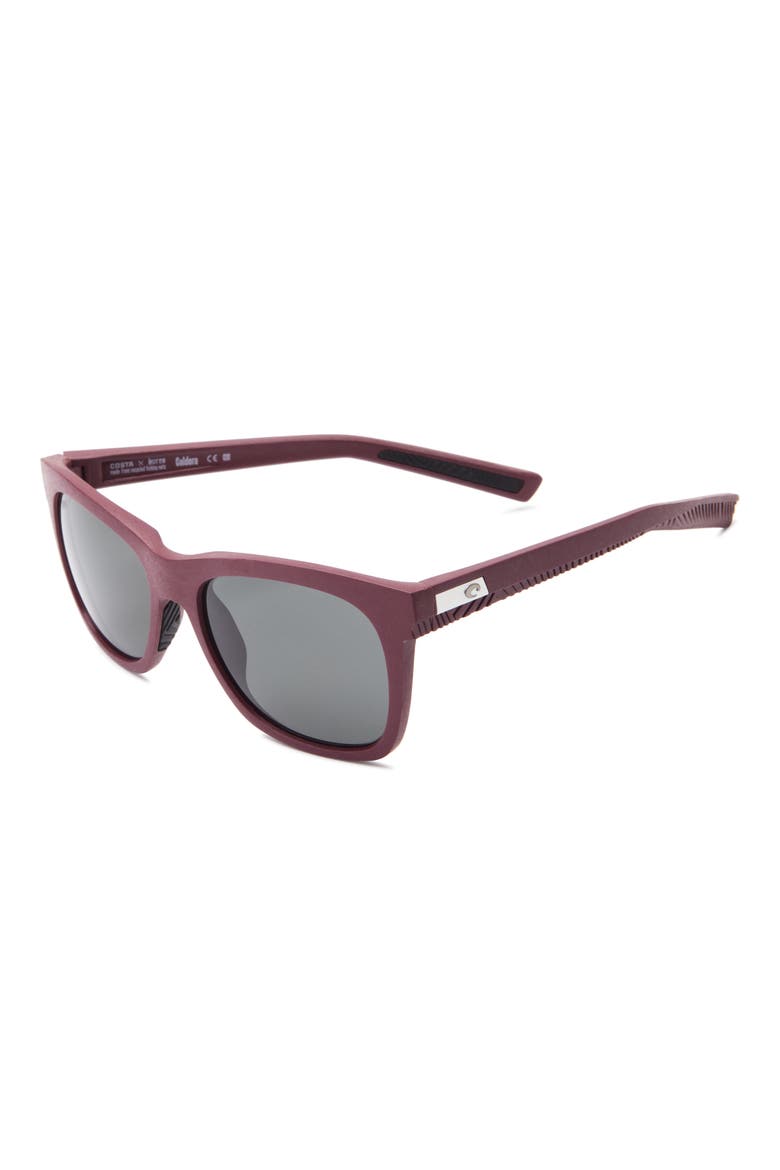 55mm Rectangular Sunglasses, Alternate, color, PLUM