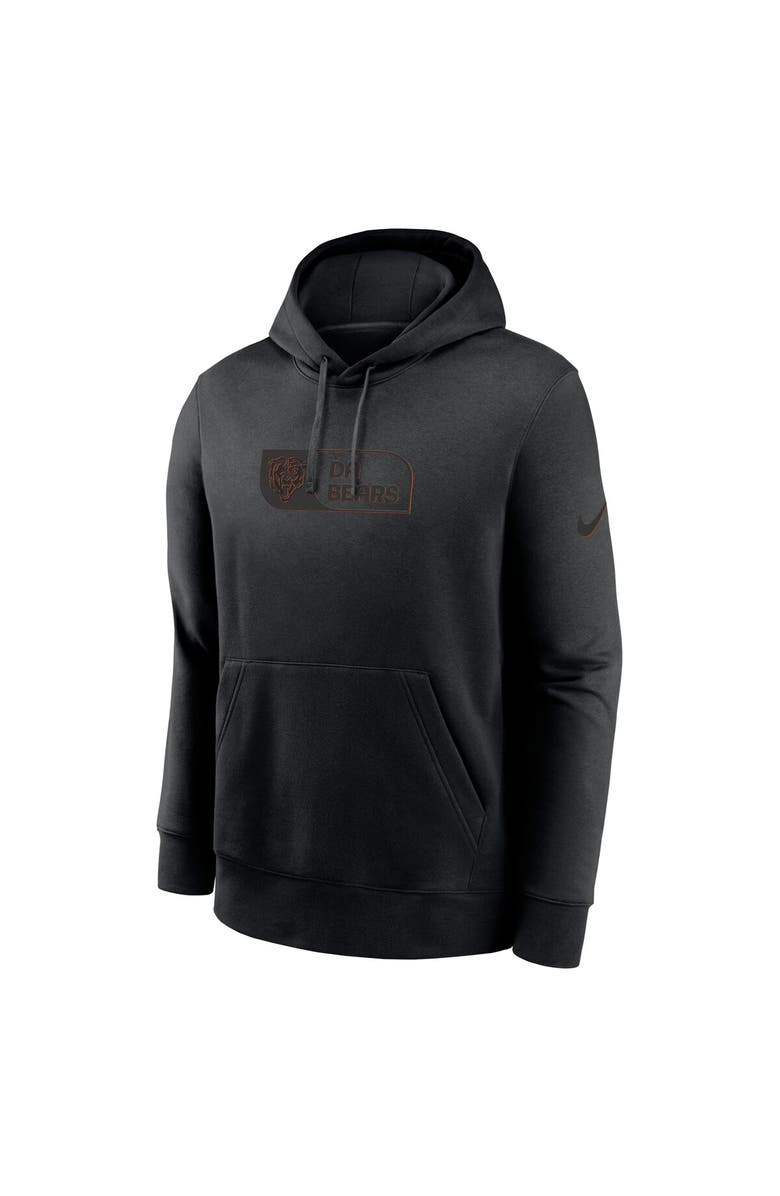 Nike Men's Nike Black Chicago Bears Edge Pack French Terry Club Pullover Hoodie, Alternate, color, 