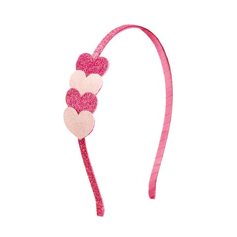 Pink Sparkle Hearts Valentine's Day Headband (Toddler, Little Kid & Big Kid)