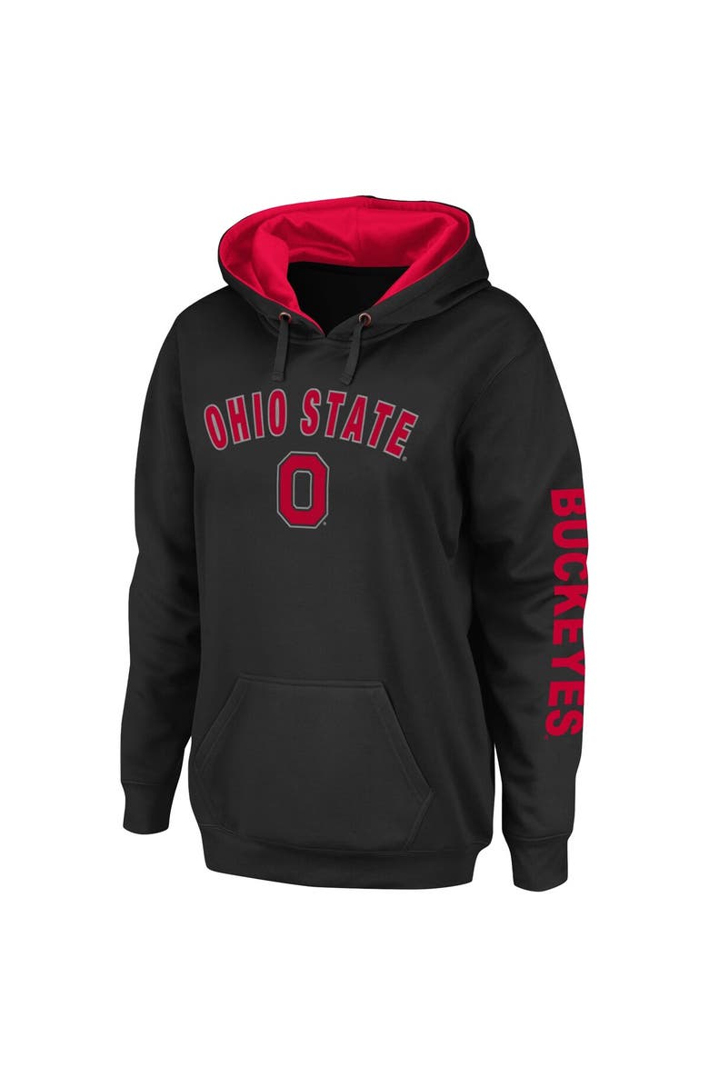 COLOSSEUM Women's Colosseum Black Ohio State Buckeyes Loud and Proud Pullover Hoodie, Alternate, color, 