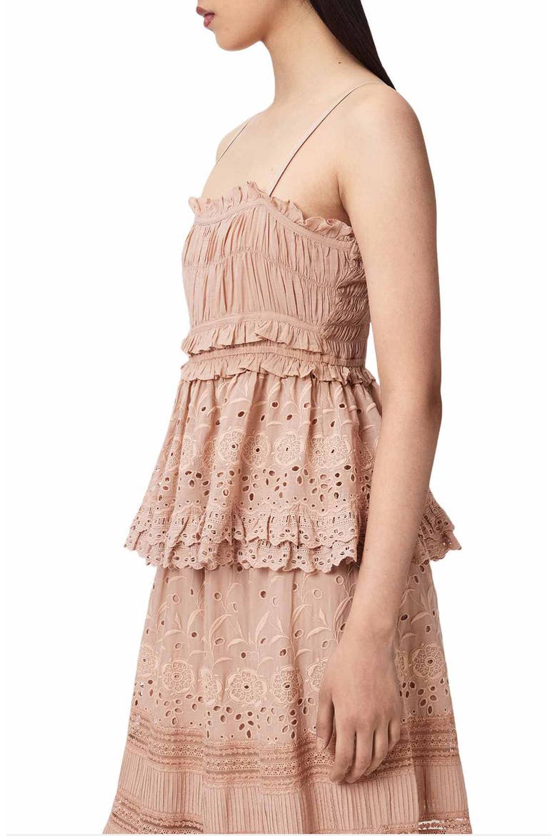 Camille Ruffle Eyelet Top, Alternate, color, PLASTER PINK