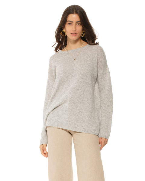 Lightweight Oversized Pure Cashmere Boatneck Sweater