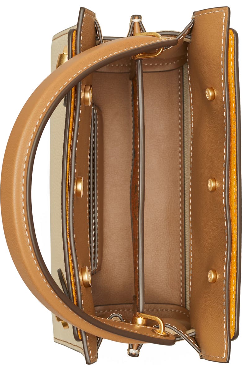 Tory Burch Petite Lee Radziwill Suede & Pebble Leather Double Bag, Alternate, color,