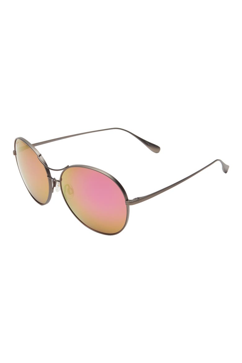 61mm Core Circle Polarized Sunglasses, Alternate, color, GREY GREY SUNRISE