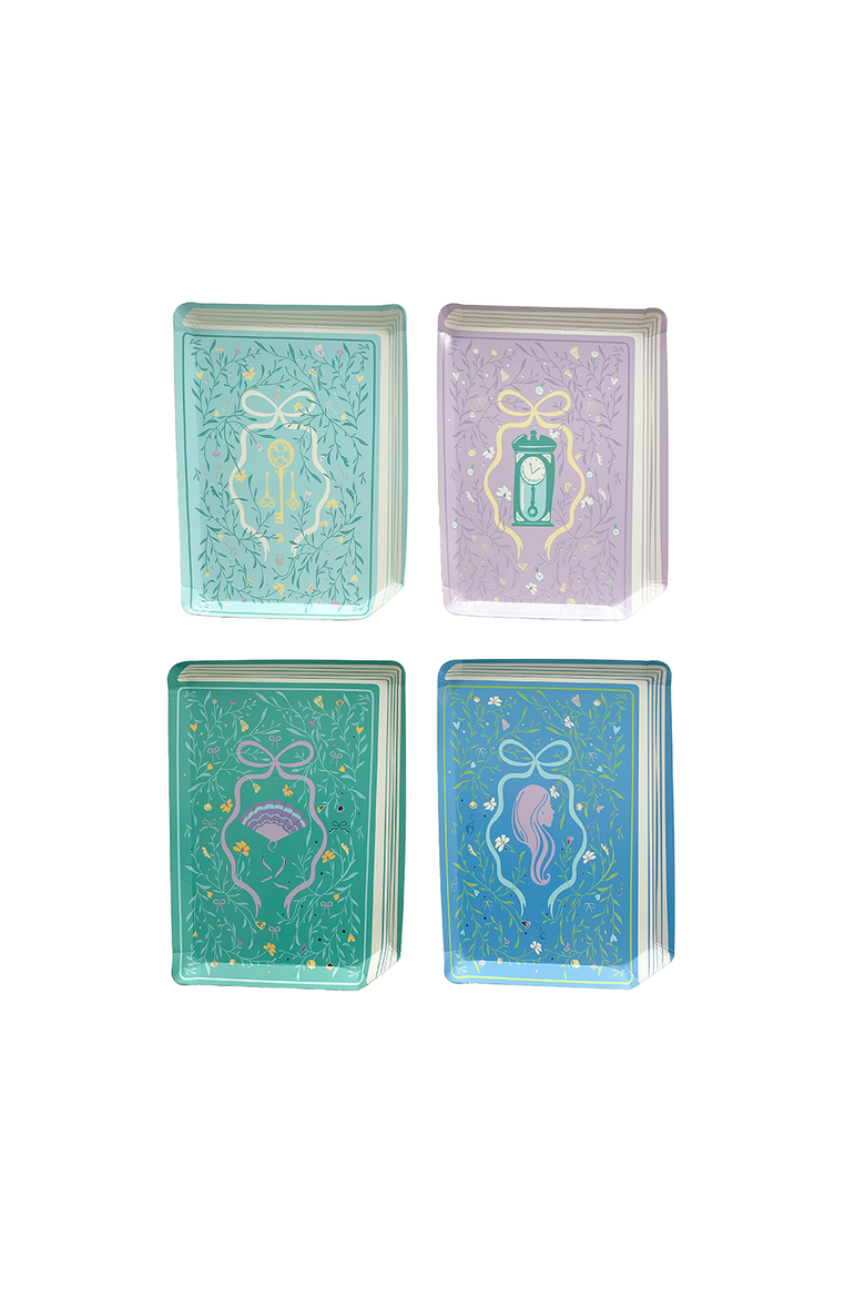 Book Club Book Die-Cut Dinner Plates, Main, color, Assorted Pre-Pack