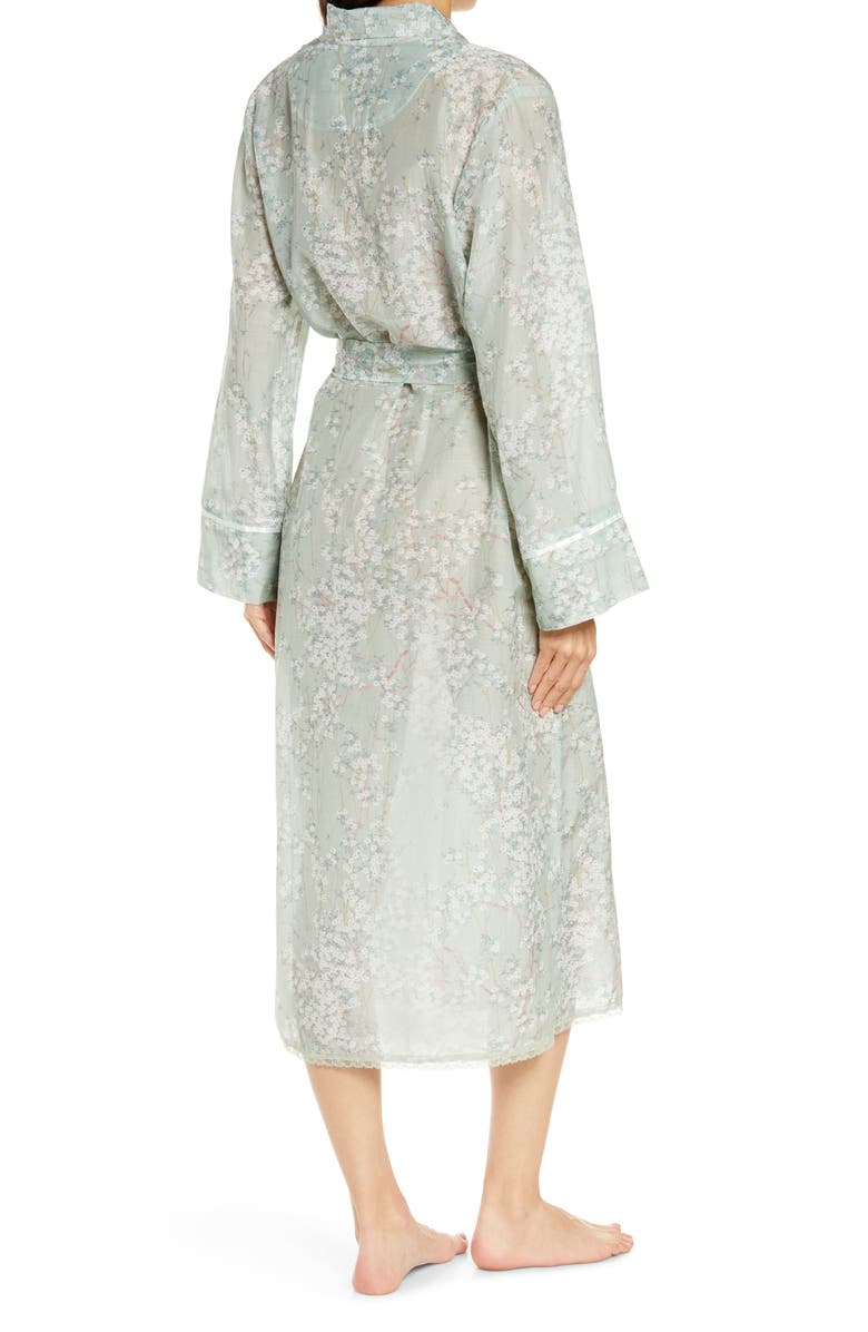 Papinelle Cherry Blossom Cotton & Silk Robe, Alternate, color, 