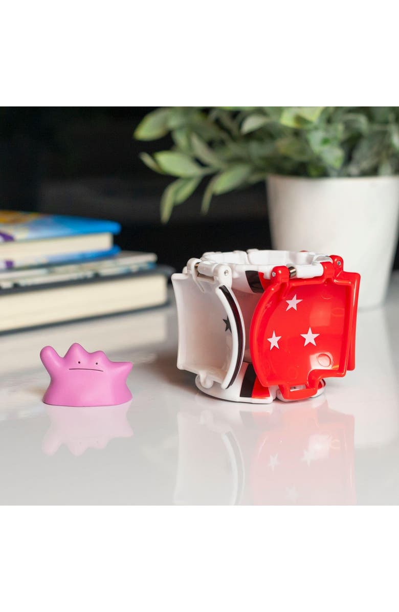 Toynk Pokémon Throw 'N' Pop Poké Ball & Ditto Set | Includes Ball & 2" Ditto Figure, Alternate, color, Red/White