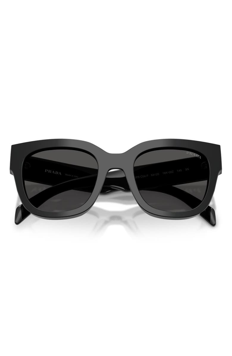 Prada 53mm Square Sunglasses, Alternate, color, Black / Dark Grey