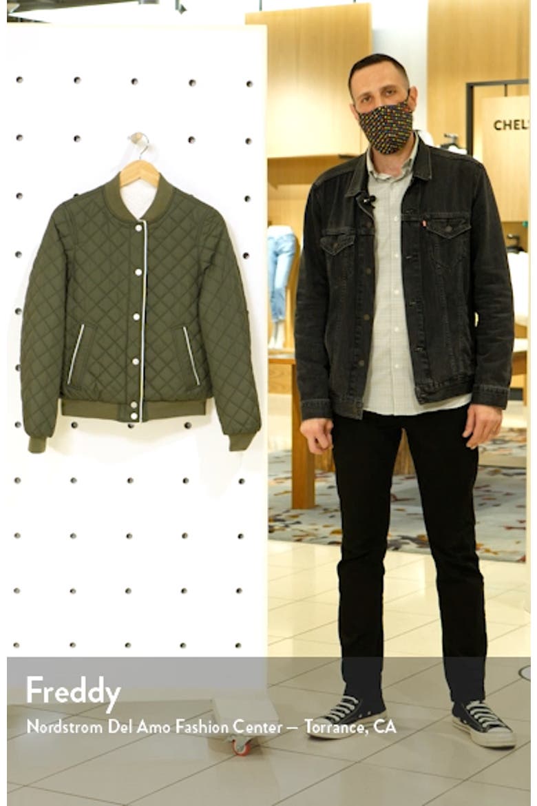 Reversible Quilted & Faux Shearling Bomber Jacket video