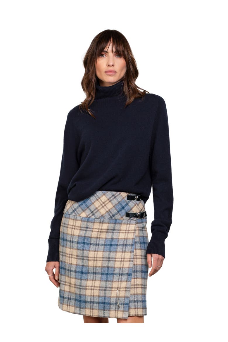 Geelong Wool Slouch Turtleneck Sweater, Main, color, DARK NAVY
