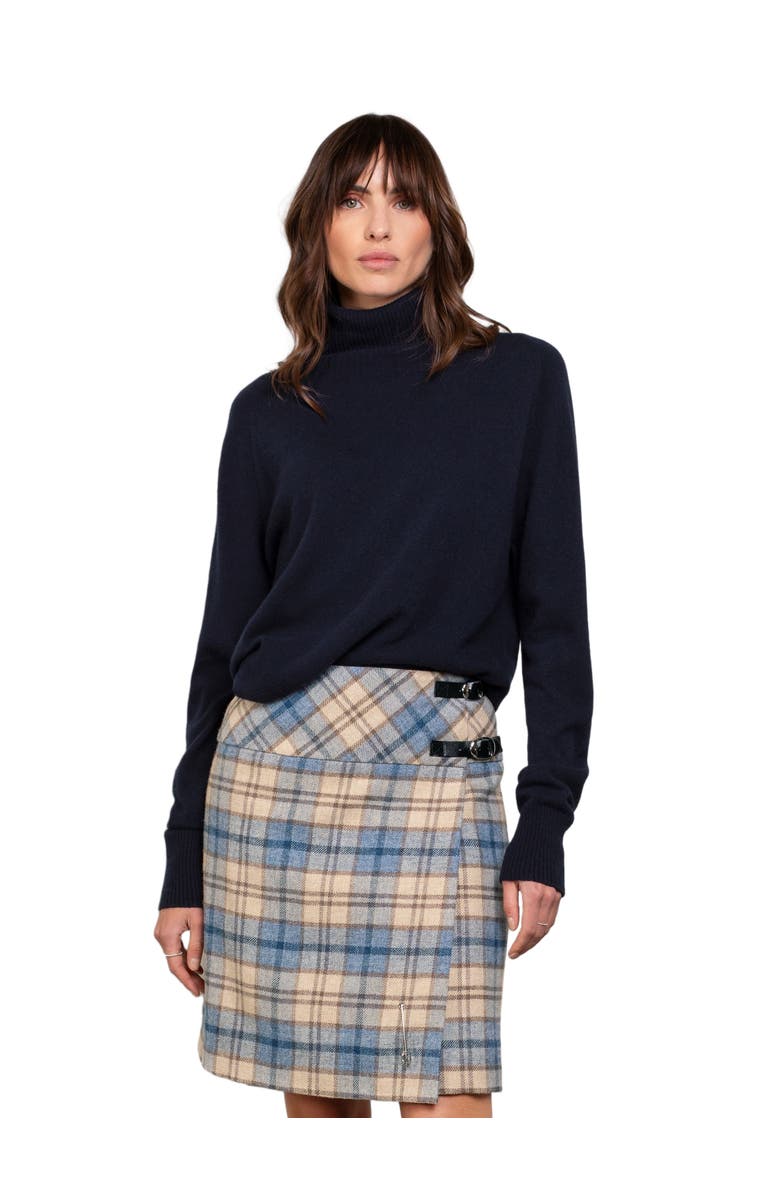 Celtic & Co. Geelong Wool Slouch Turtleneck Sweater, Main, color, Dark Navy