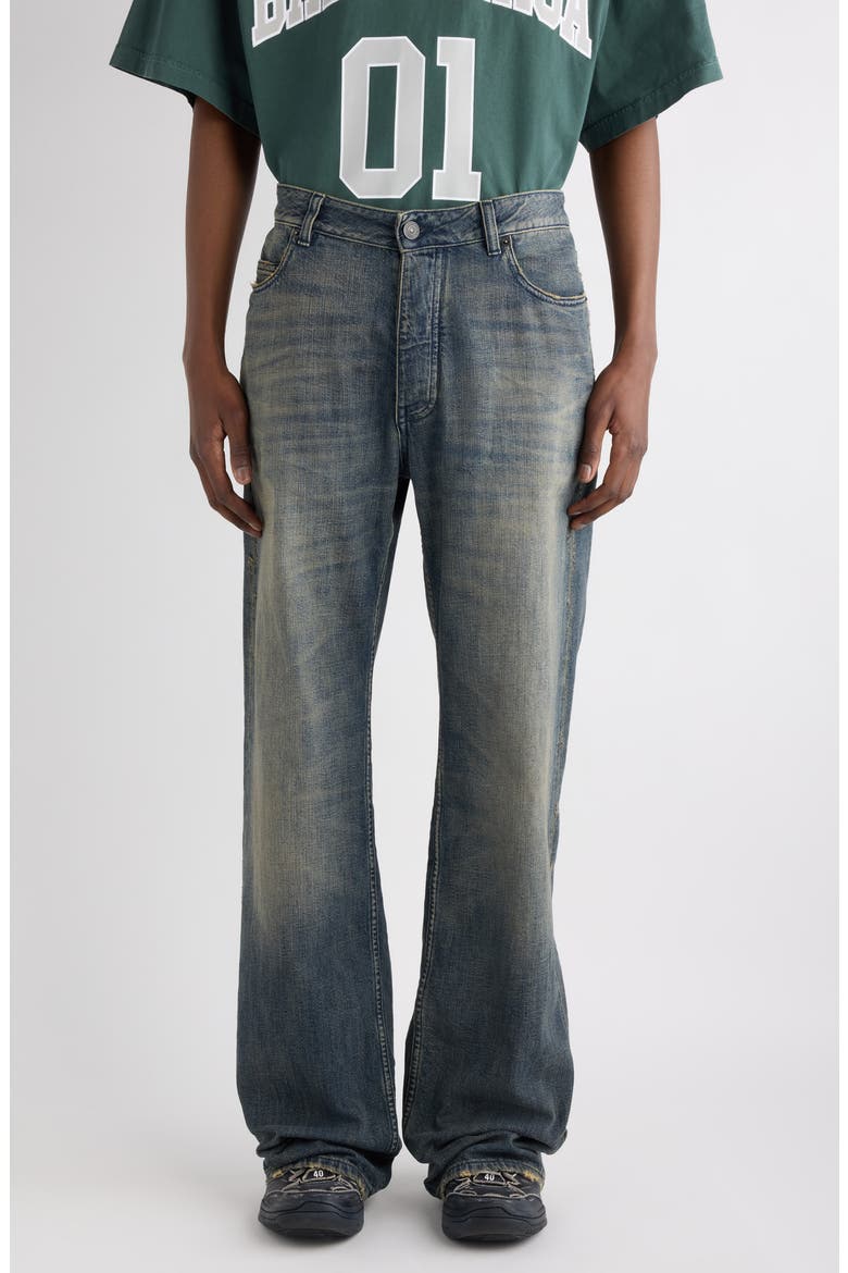 Relaxed Fit Jeans, Main, color, NAVY/ GREEN/ YELLOW