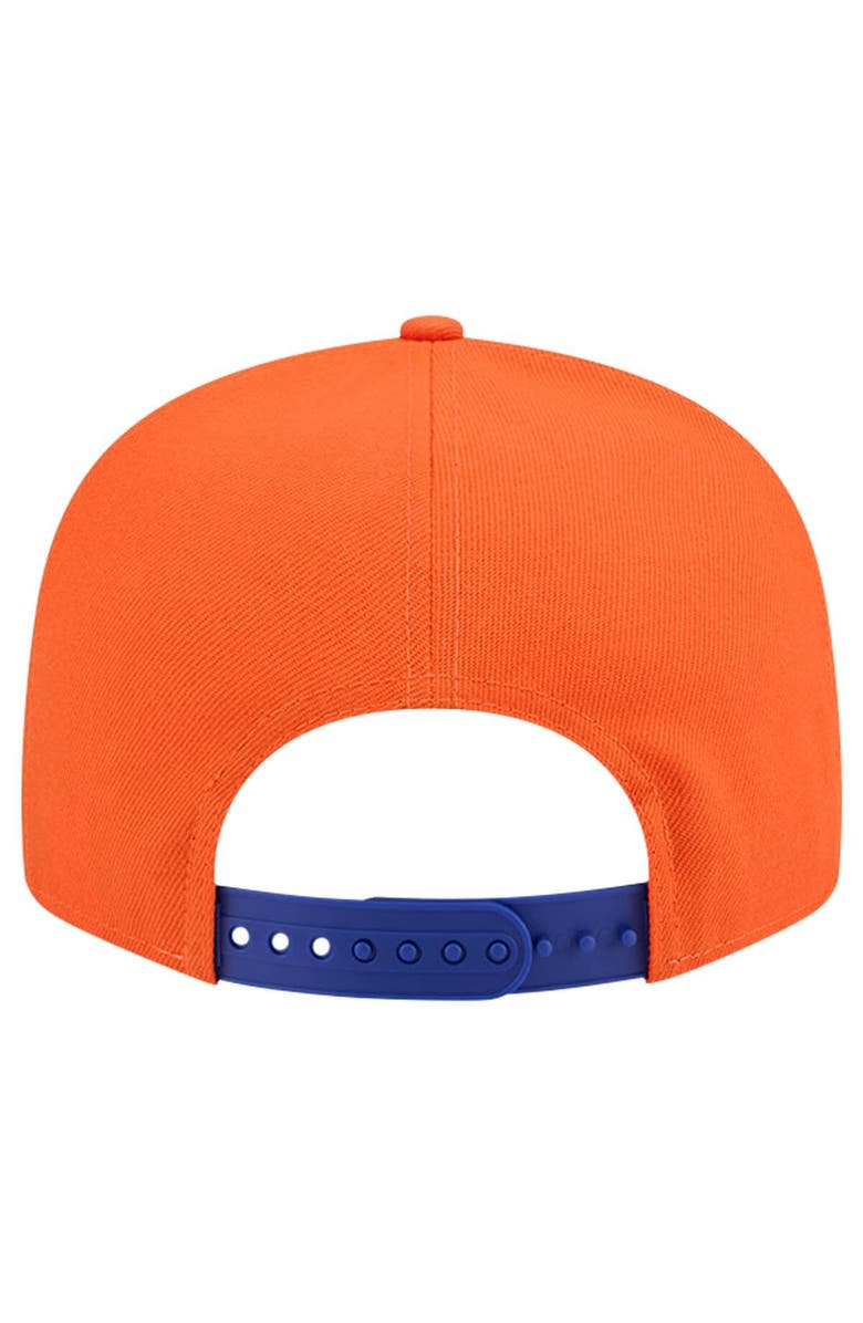 New Era Men's New Era White/Blue New York Knicks Throwback Gradient Tech Font 9FIFTY Snapback Hat, Alternate, color, 