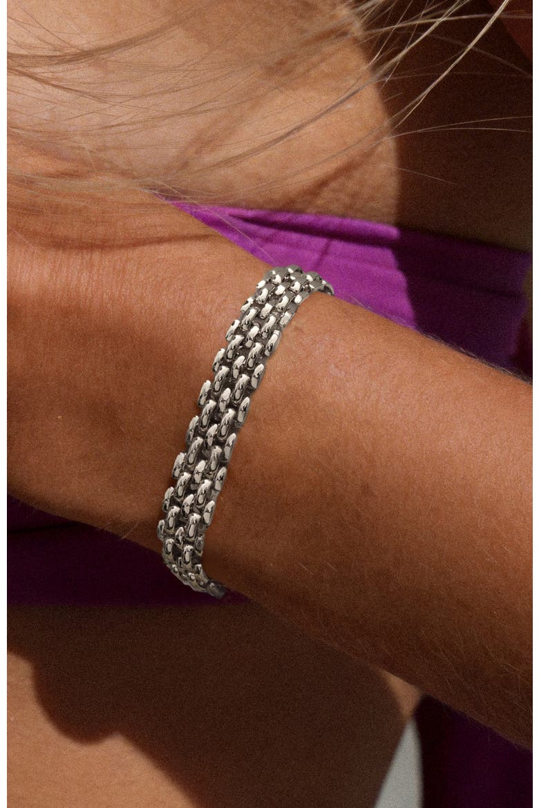 Rome Chain Large Bracelet, Alternate, color, Silver