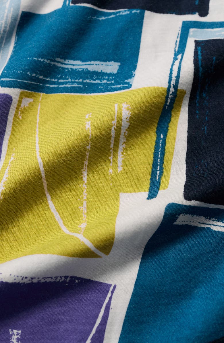Seasalt Cornwall Barnoon Collage Print Top, Alternate, color, Block Shapes Bilberry