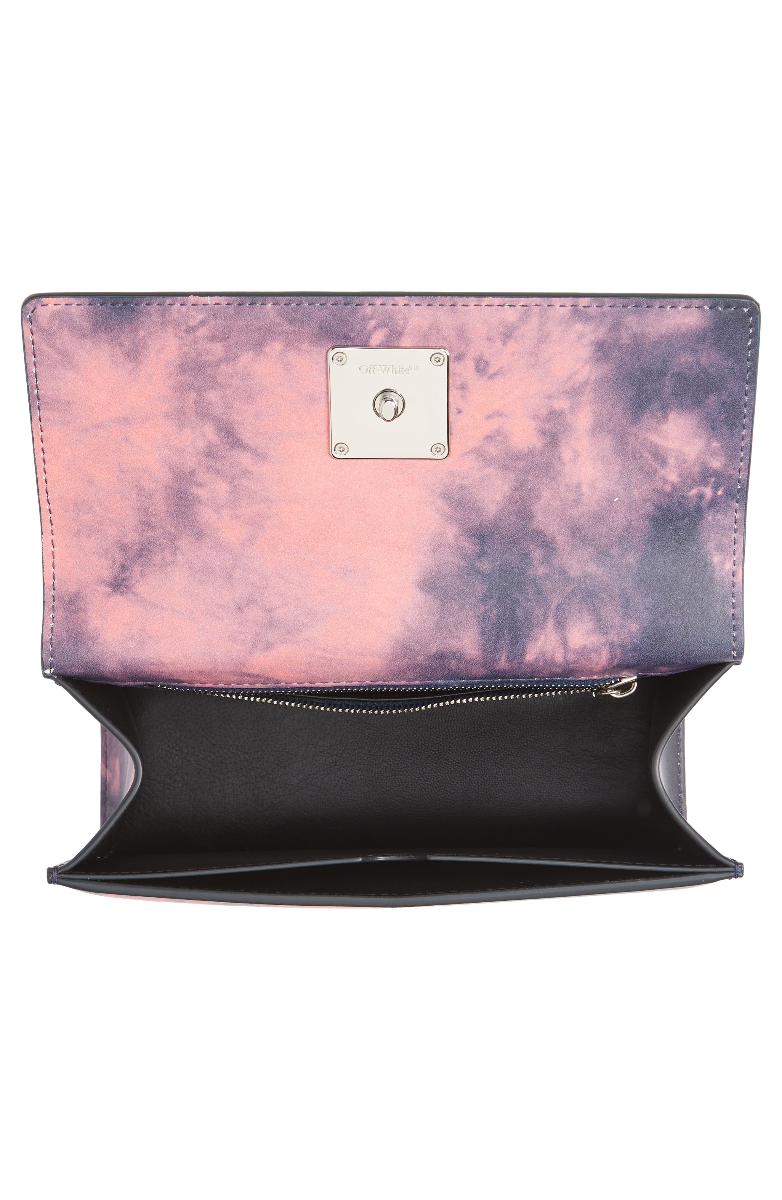 Off-White Jitney Logo Leather Handbag, Alternate, color, 