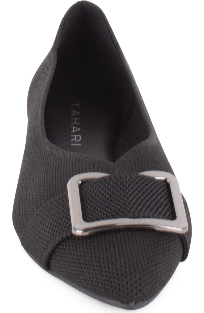 Tahari Lucerne Pointed Toe Flat, Alternate, color, Black