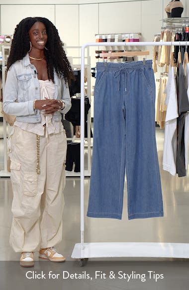 Veronica Beard Dunford Drawstring Jeans | Nordstrom