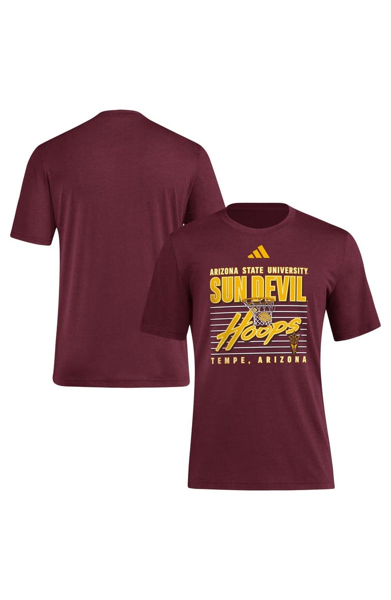 adidas Men's adidas Maroon Arizona State Sun Devils Locker Swish Tri-Blend T-Shirt, Main, color, Maroon
