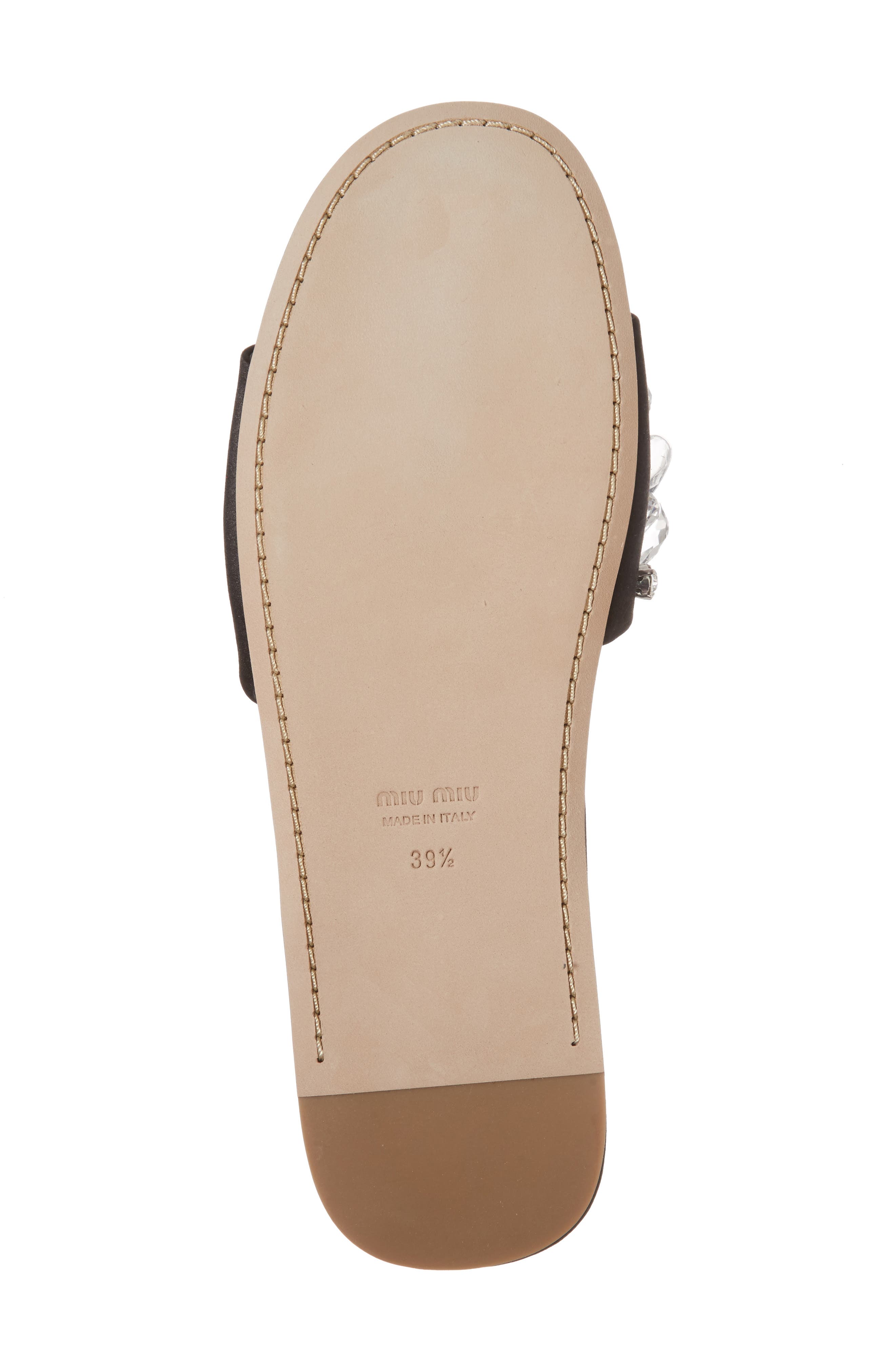 Miu Miu Embellished Slide Sandal, Alternate, color, 