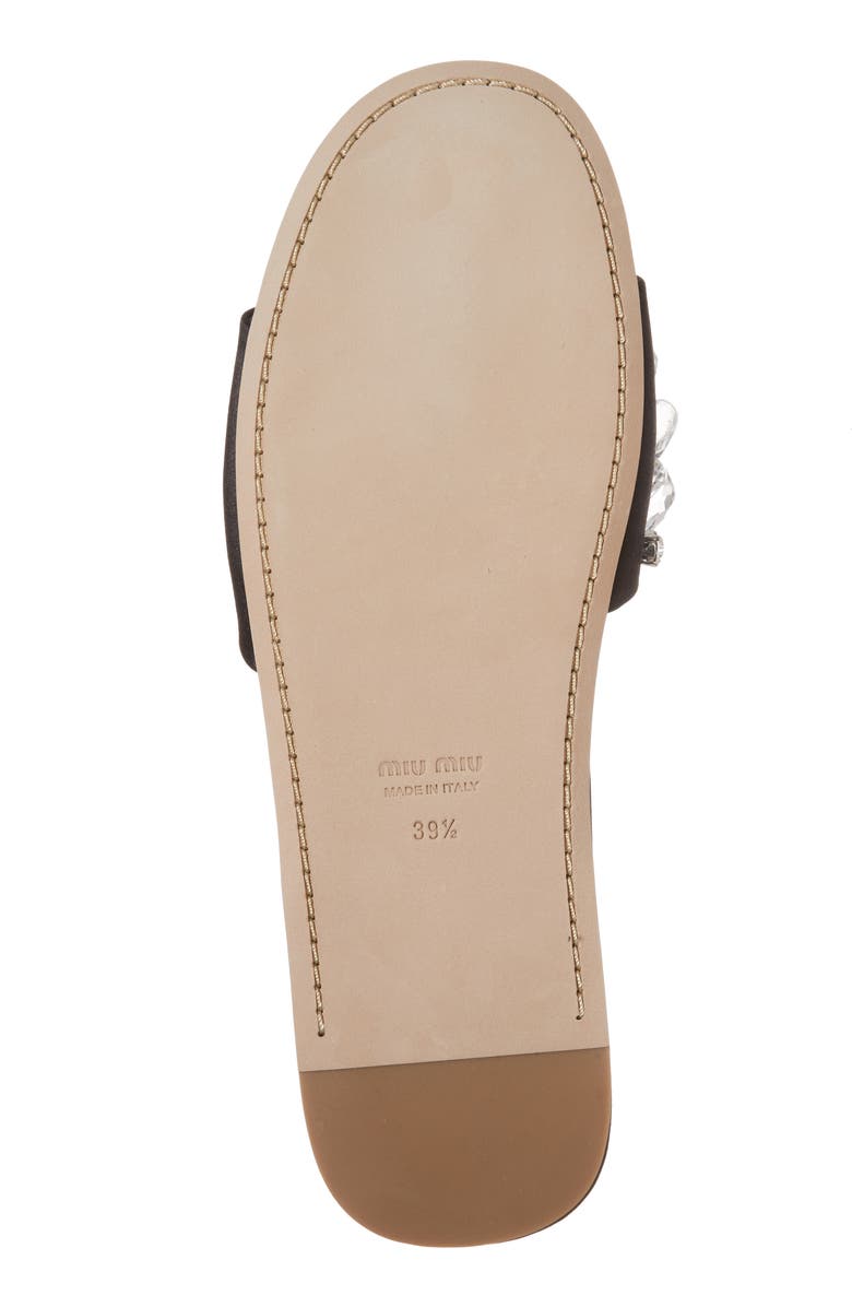 Miu Miu Embellished Slide Sandal, Alternate, color,