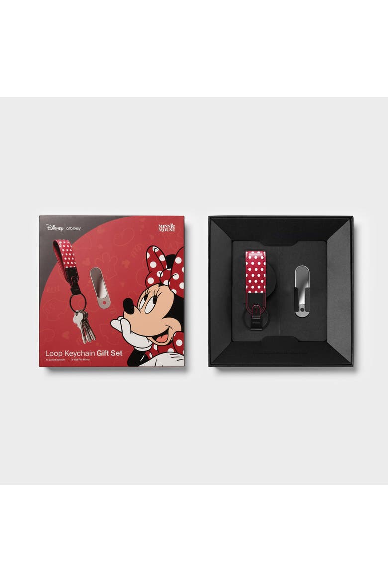 Disney Loop Keychain +  Nail File Mirror Kit, Alternate, color, Minnie Mouse