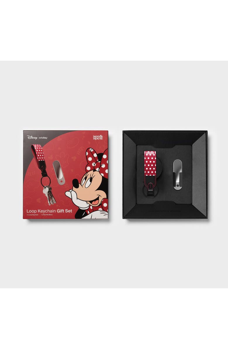 Orbitkey Disney Loop Keychain + Nail File Mirror Kit, Alternate, color, Minnie Mouse