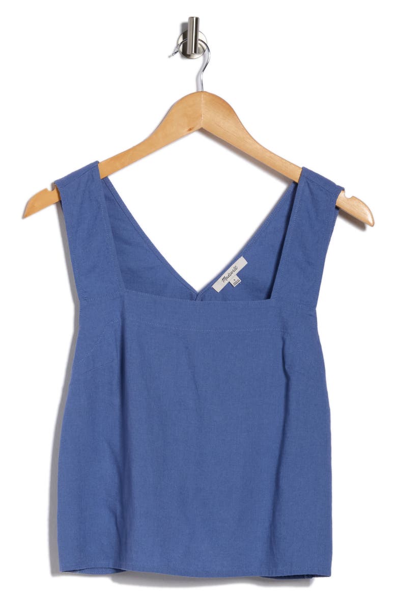 Irene Linen Blend Top, Alternate, color, DELPHINIUM BLUE