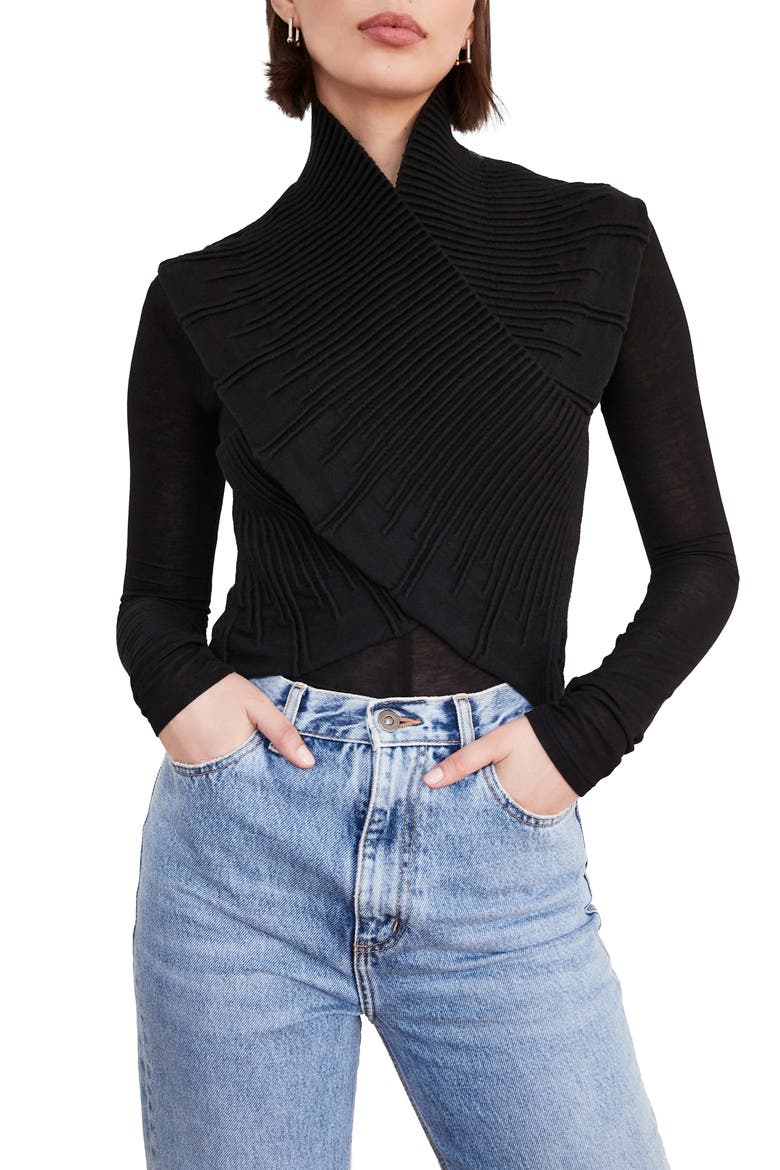 Colette Crop Back Zip Bolero, Main, color, BLACK