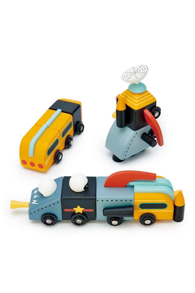 Space Race Wooden Toy Playset, Alternate, color, MULTI