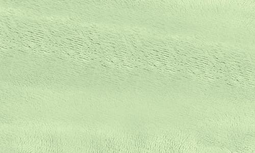 Woven & Weft Faux Shearling Fleece Throw Blanket In Green