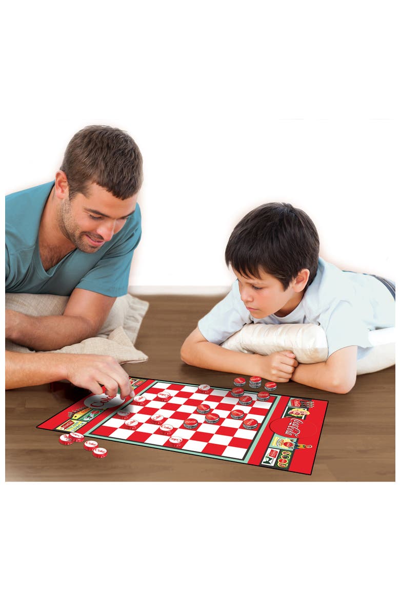 Coca-Cola Checkers Board Game, Alternate, color, Multicolor