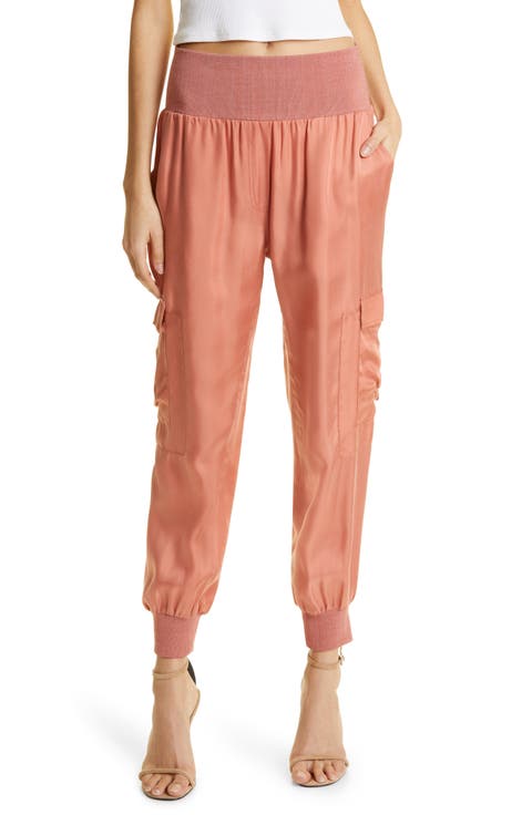 Giles Cupro Crop Cargo Joggers