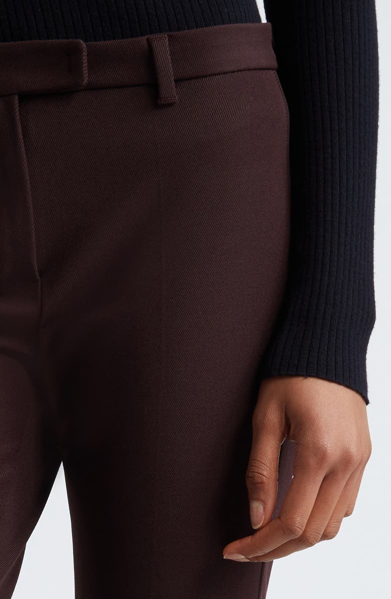 Max Mara Umanita Stretch Twill Ankle Pants, Alternate, color, Wine Coloured