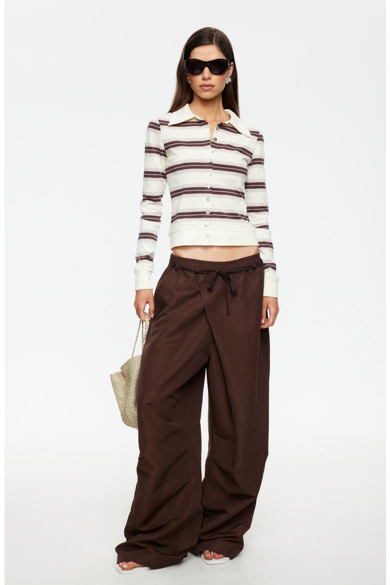 Signora Tie Waist Wide Leg Pants, Alternate, color, CHOCOLATE