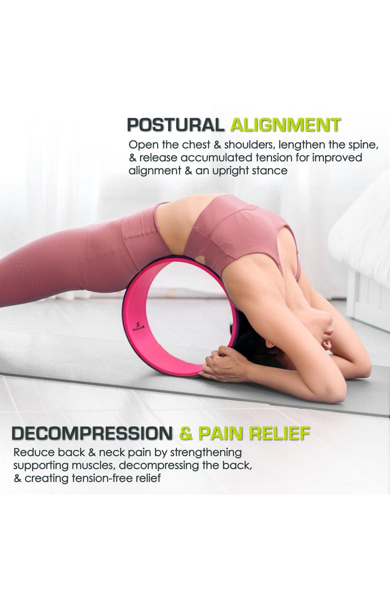 ProsourceFit Yoga Wheel, Alternate, color, Purple/Pink