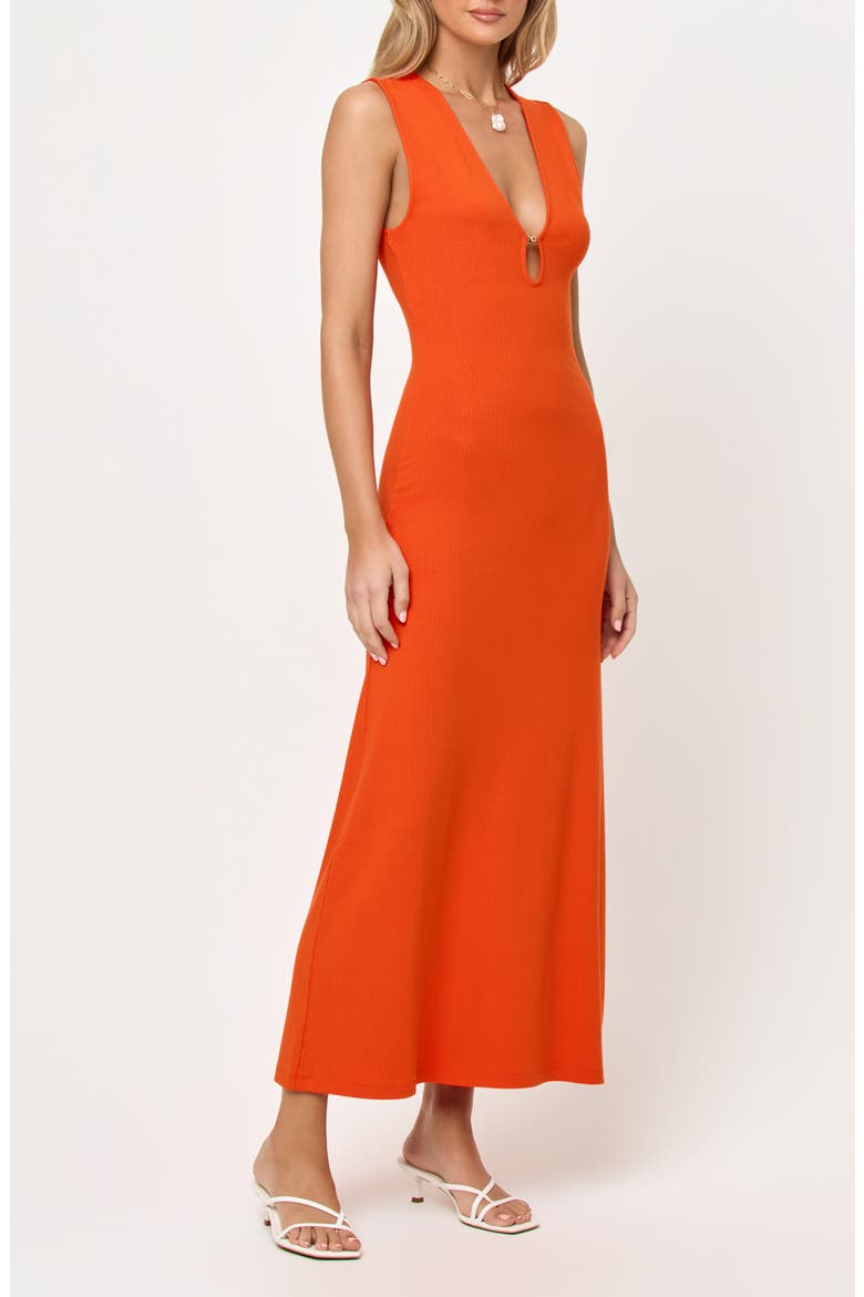 Yuki Maxi Dress, Alternate, color, POPPY