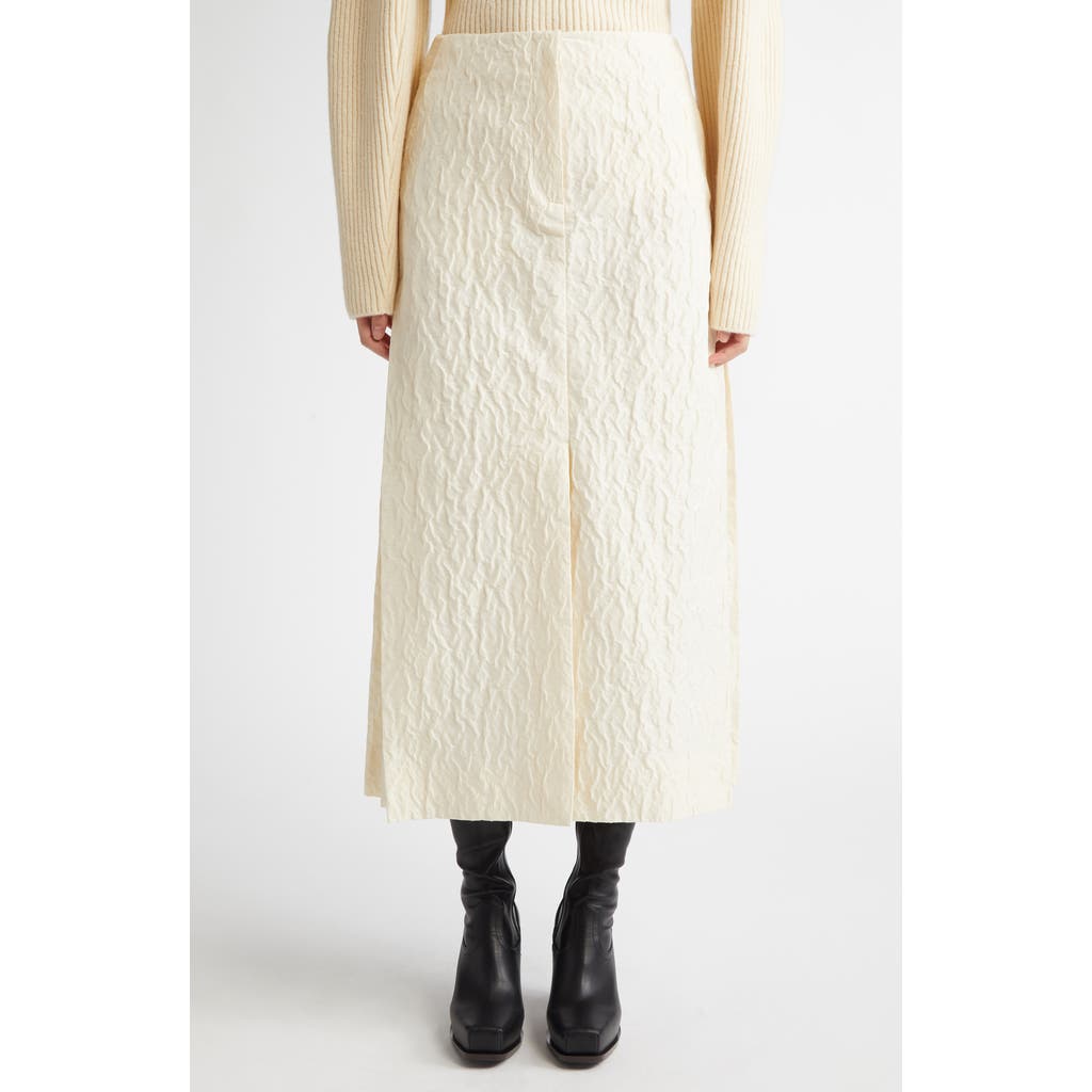 Eenk Textured Maxi Skirt In Ivory