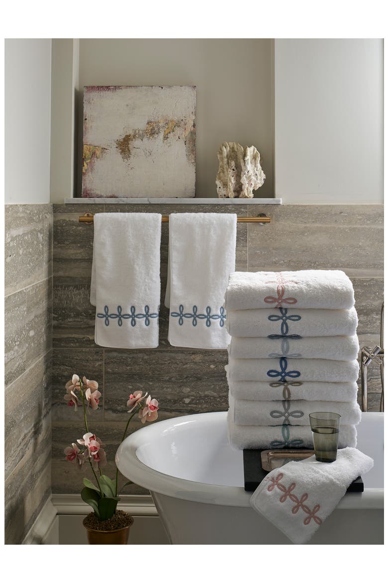 Gordian Knot Egyptian Cotton Bath Towel, Alternate, color, SILVER