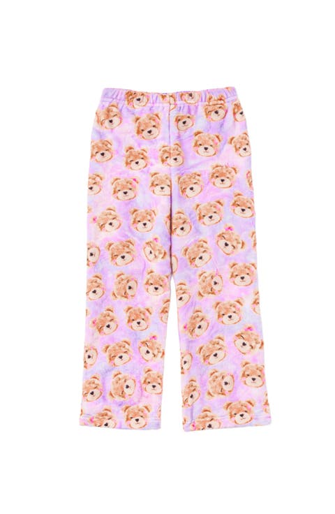 Plush Lavender Teddy Print loungewear pant