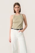 Soaked in Luxury Simone Rib Jersey Slim Fit Tank Top
