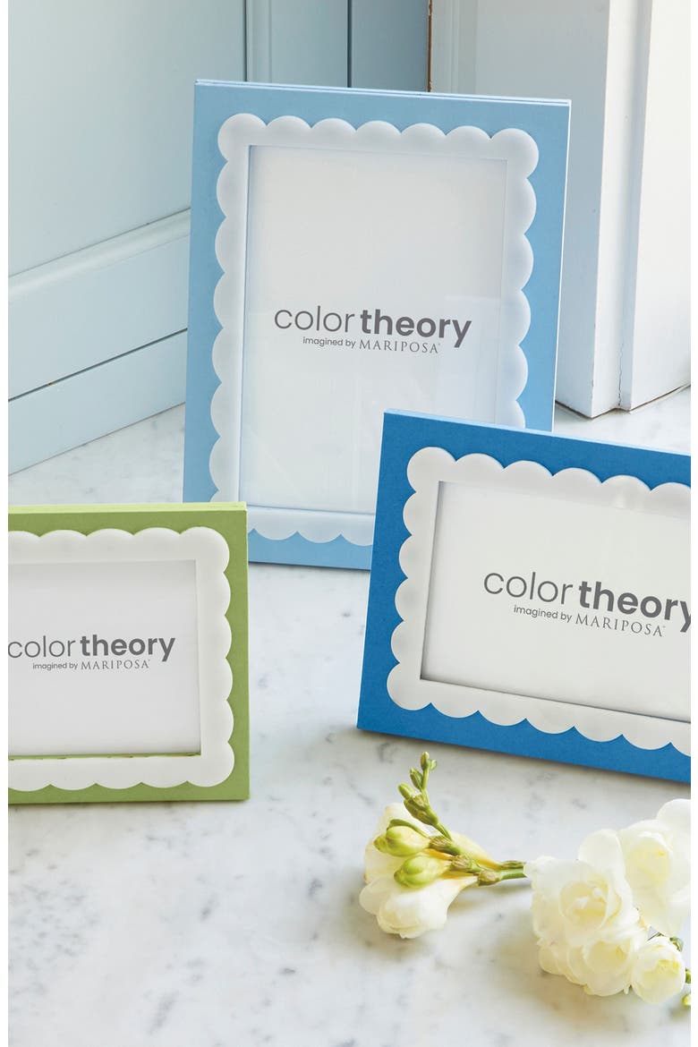 Periwinkle Blue Scallop 5 x 7-Inch Picture Frame, Alternate, color, BLUE