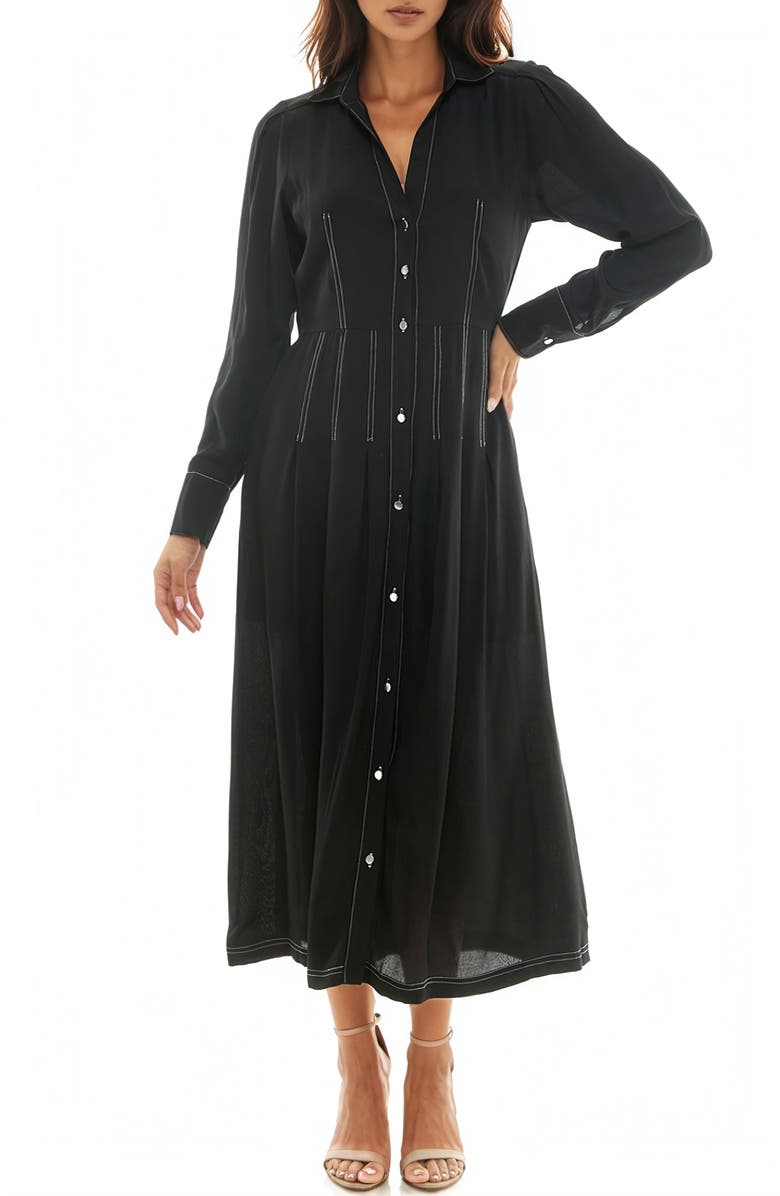 Socialite Long Sleeve Shirtdress, Main, color, 
