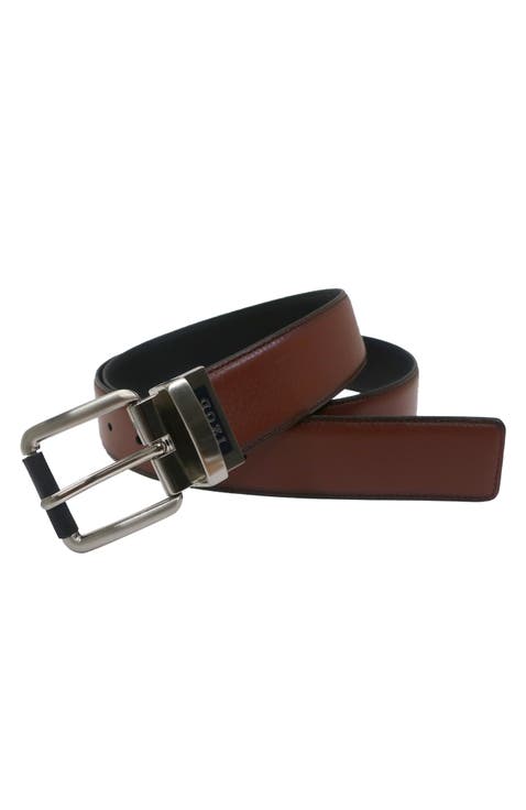 Mens Reversible Leather Belt