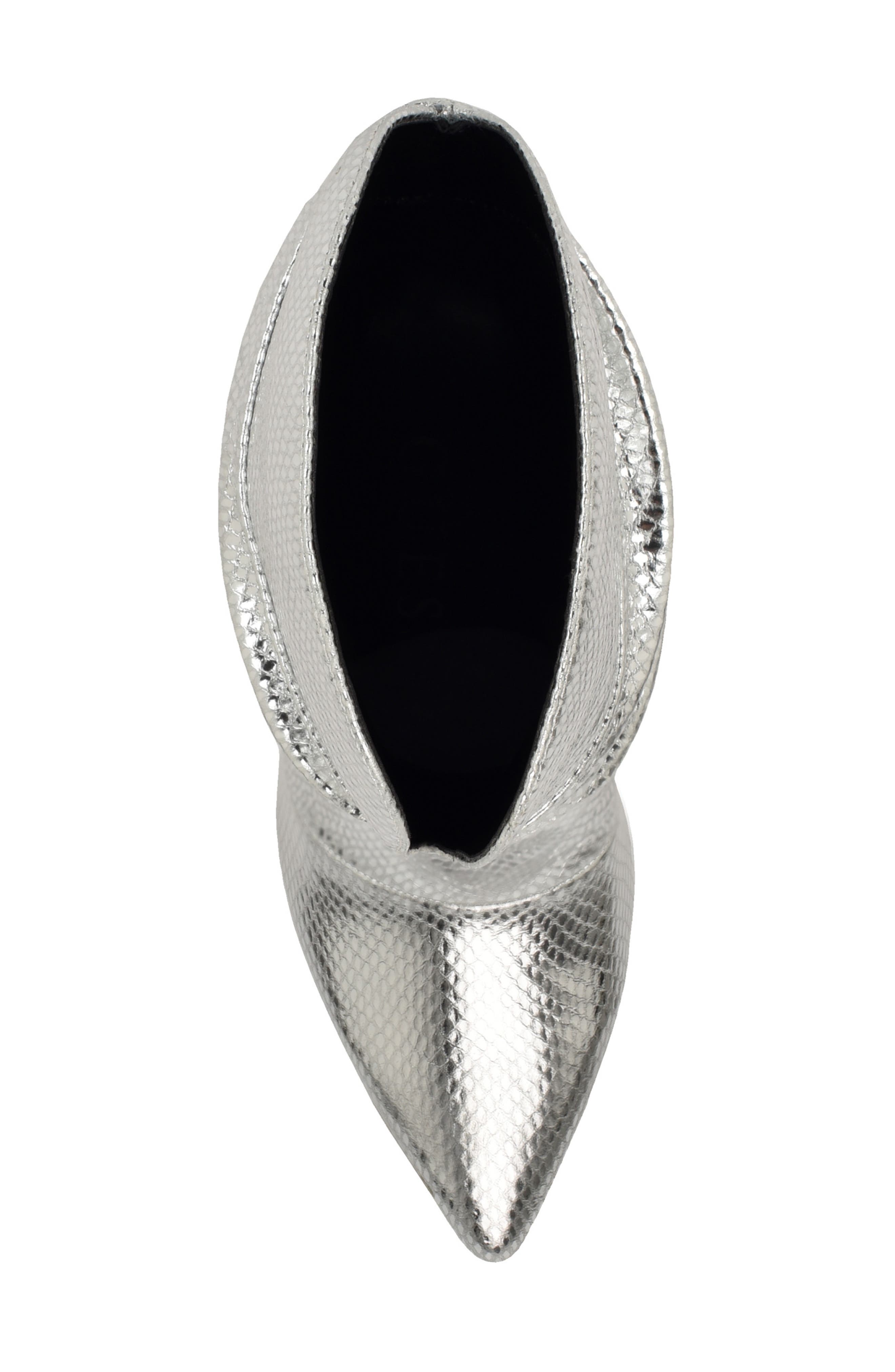 GUESS Narissa 2 Scrunch Stiletto Bootie, Alternate, color, Silver