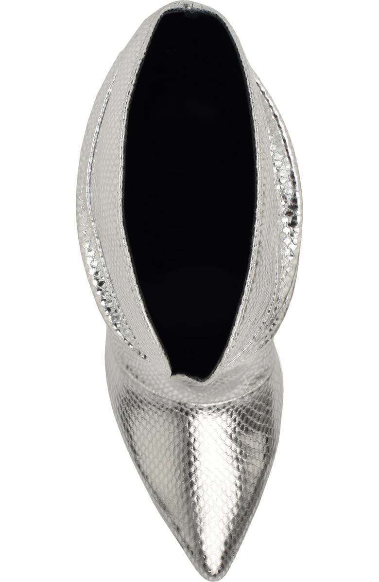 GUESS Narissa 2 Scrunch Stiletto Bootie, Alternate, color, Silver