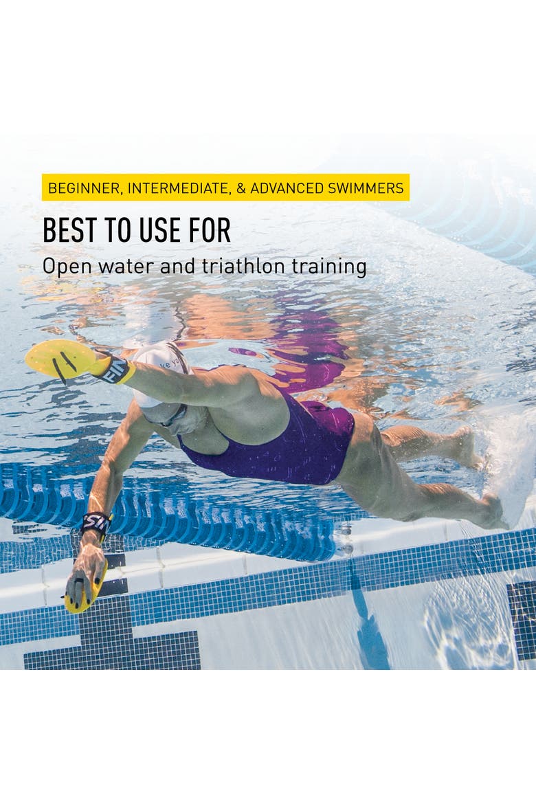 Bolster Swim Paddles Stroke Technique Trainer for Competitive and Fitness Swimming Builds Strength All Swim Strokes, Alternate, color, Yellow