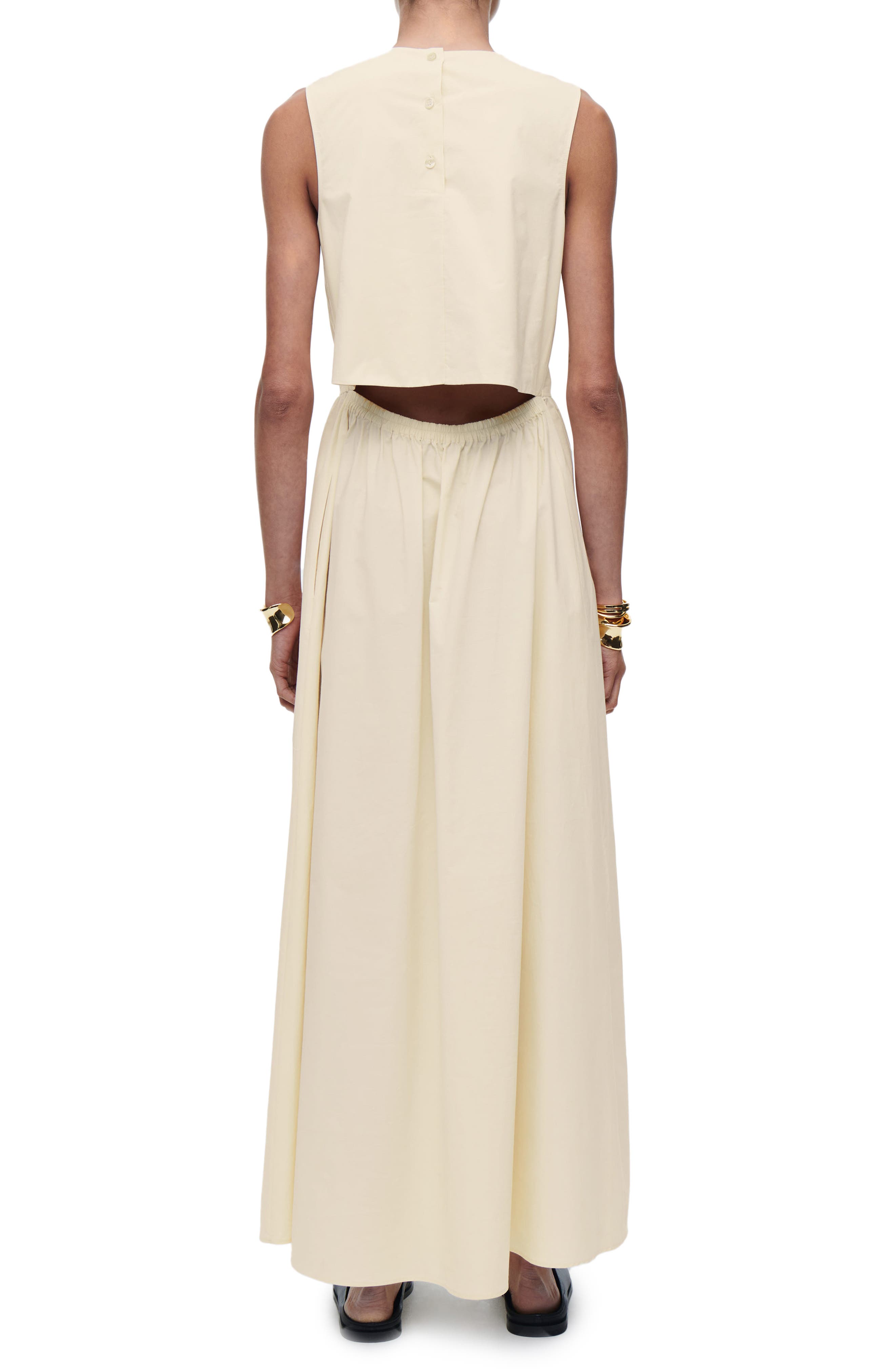 Sleeveless Open Back Cotton Maxi Dress - image 2